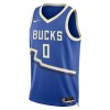 Muške NBA Dres Milwaukee Bucks Damian Lillard Nike 2024-25 City Edition Plava Swingman